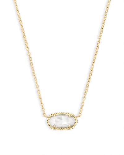 Kendra Scott Elisa Gold Pendant Necklace In Ivory Mother of Pearl
