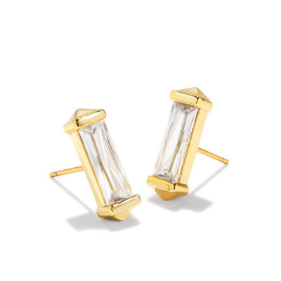 Kendra Scott Fletcher Stud Earrings in Gold Crystal