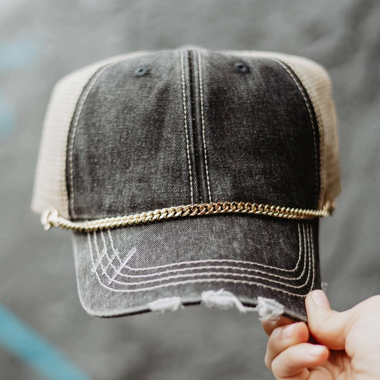 Katydid Rolo Chunky Gold Hat Chain