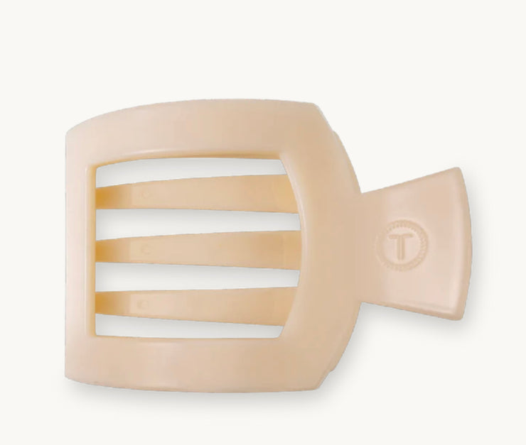 Almond Beige Medium Flat Square Clip