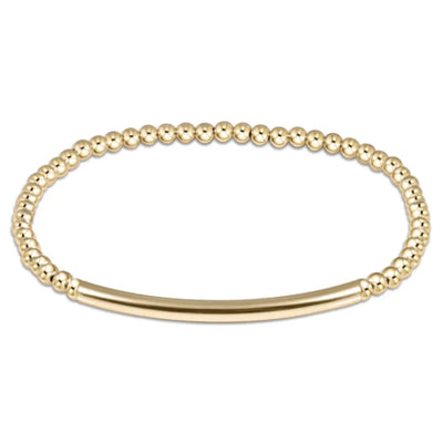 Enewton Bliss Bar Gold Pattern 3mm Bead Bracelet