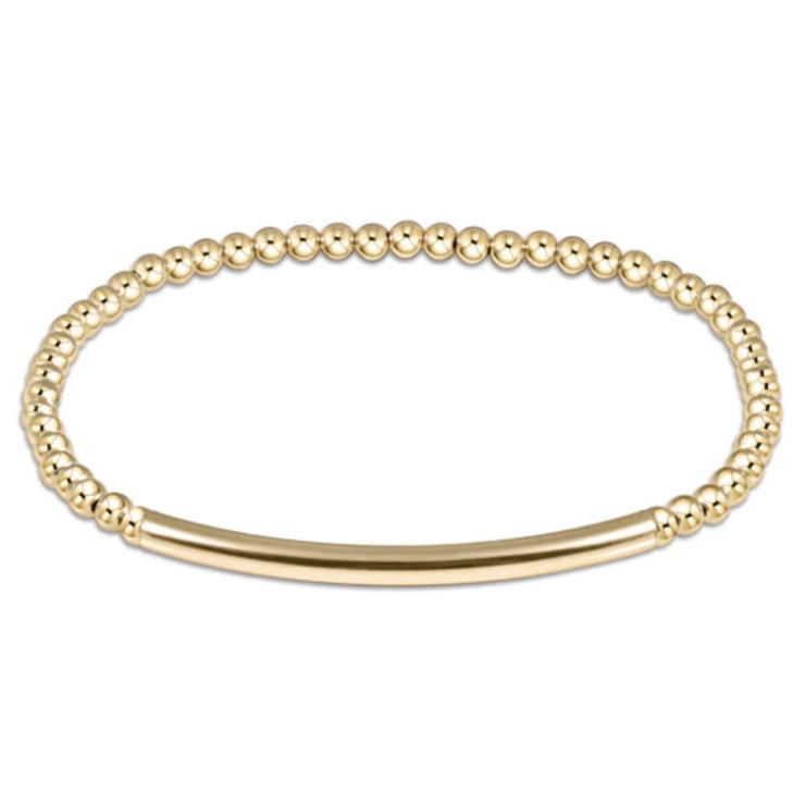 Enewton Bliss Bar Gold Pattern 3mm Bead Bracelet
