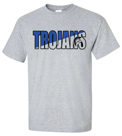 Trojans Half Color Helmet Logo