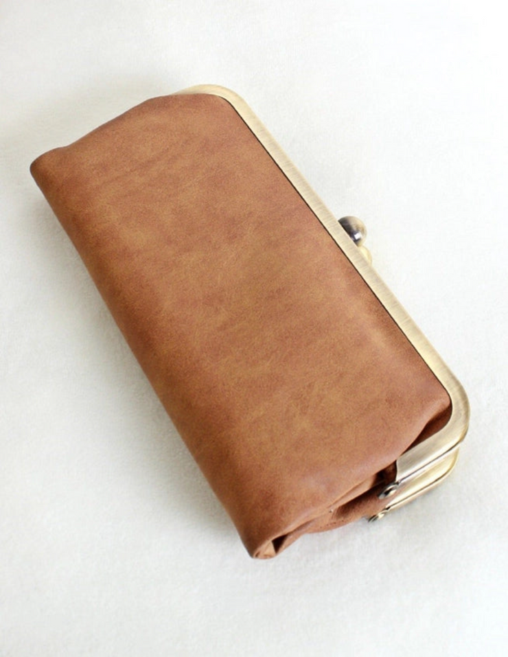 Lock Clutch, Tan