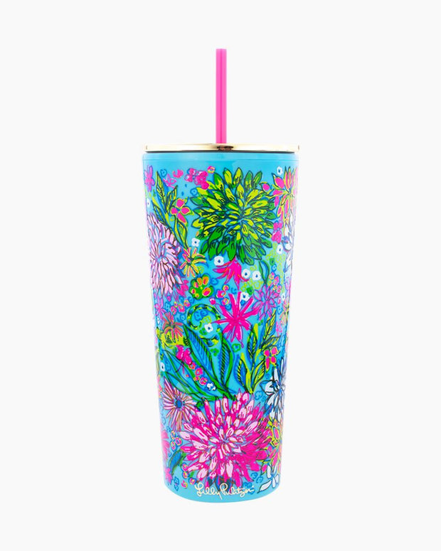 Lilly Pulitzer Tumbler with Straw, Walking on Sunshine