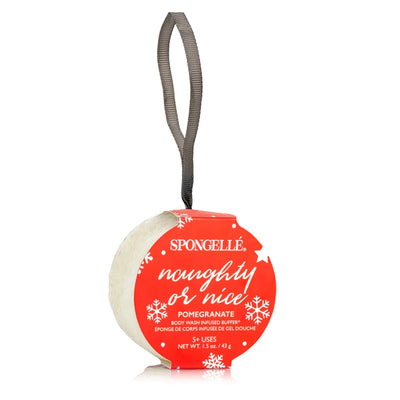 Spongelle Naughty or Nice Holiday Ornament, Pomegranate