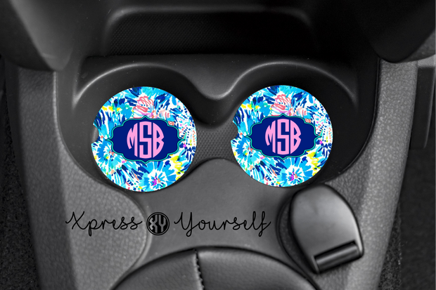 Dive In Lilly Inspired Car Coasters