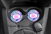 Psychedelic Sunshine Lilly Inspired Car Coasters
