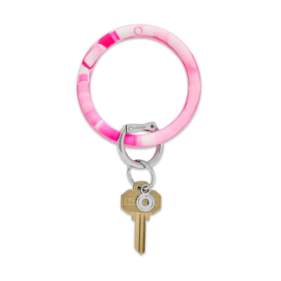 Oventure Key Ring, Tickled Pink Marble