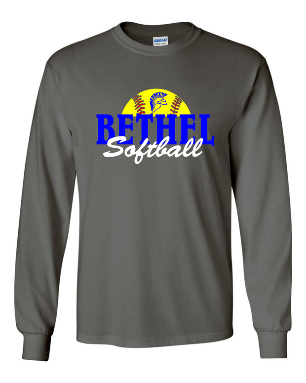 Long Sleeve Bethel Half Softball with Logo