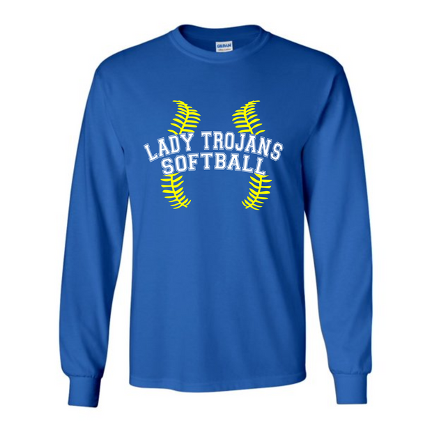 Long Sleeve Lady Trojans Softball with Threads