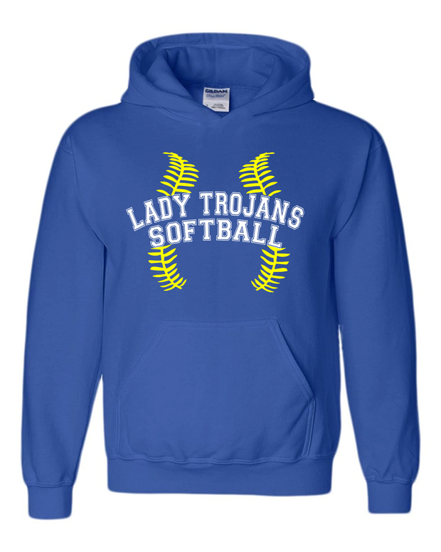 Hoodie Lady Trojans Softball with Threads