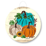 3 Pumpkins Door Hanger