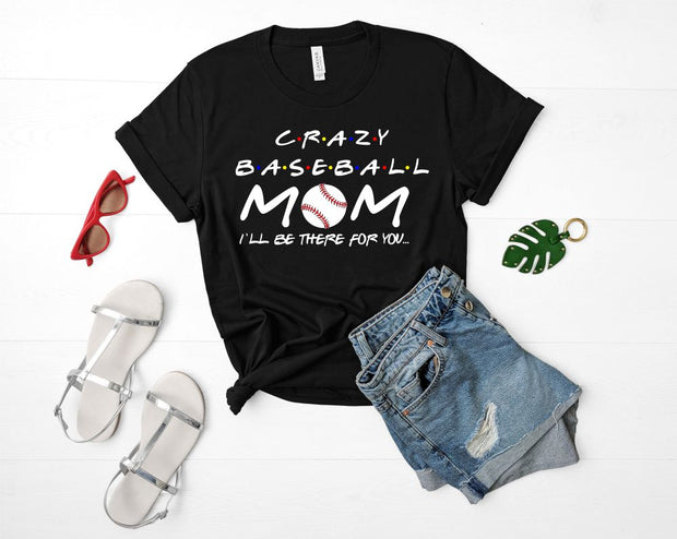 Crazy Baseball Mom Graphic Tee