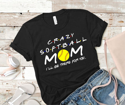 Crazy Softball Mom Graphic Tee