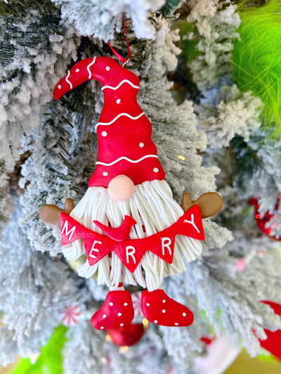 Gnome Ornament, Merry