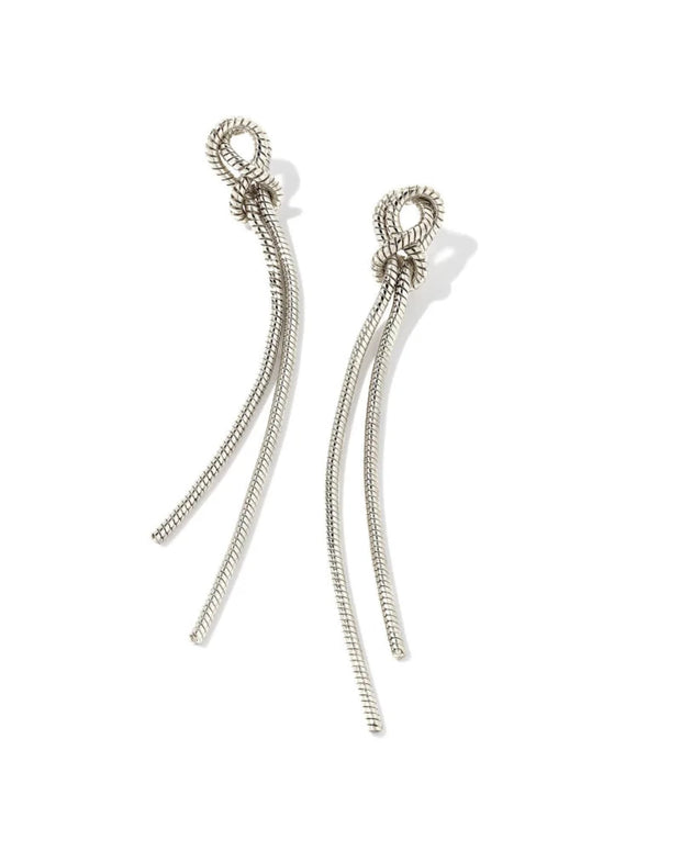 Kendra Scott Annie Linear Earrings in Rhodium Metal