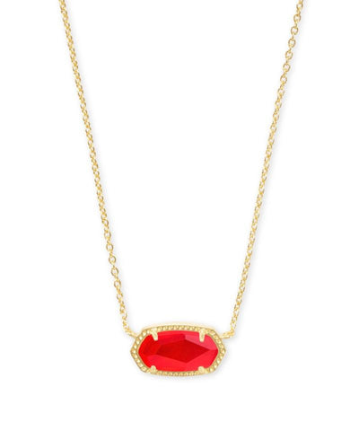 Kendra Scott Elisa Gold Necklace in Red Illusion