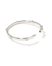 Kendra Scott Joelle Bangle Bracelet in Rhodium White crystal