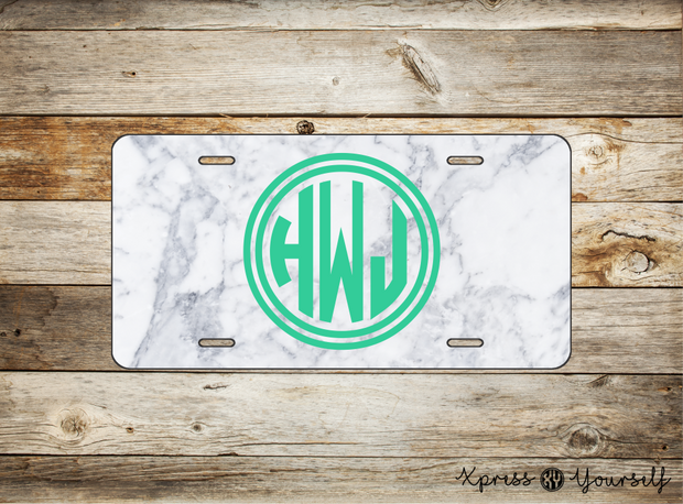 Marble License Plate
